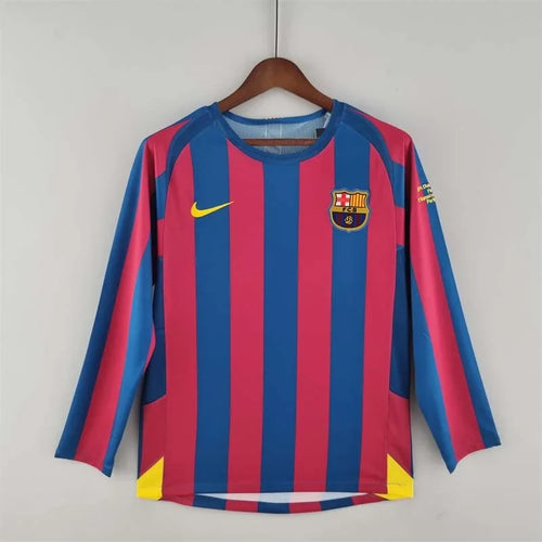 2005-2006 Retro Barcelona Home Jersey Long Sleeve