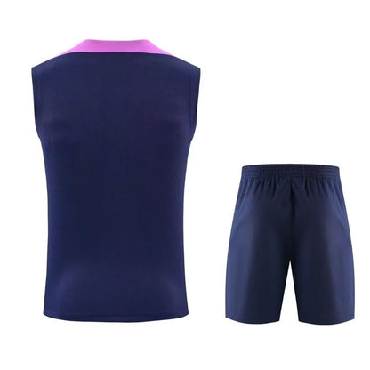 Barcelona Dark Blue Tank Top Set