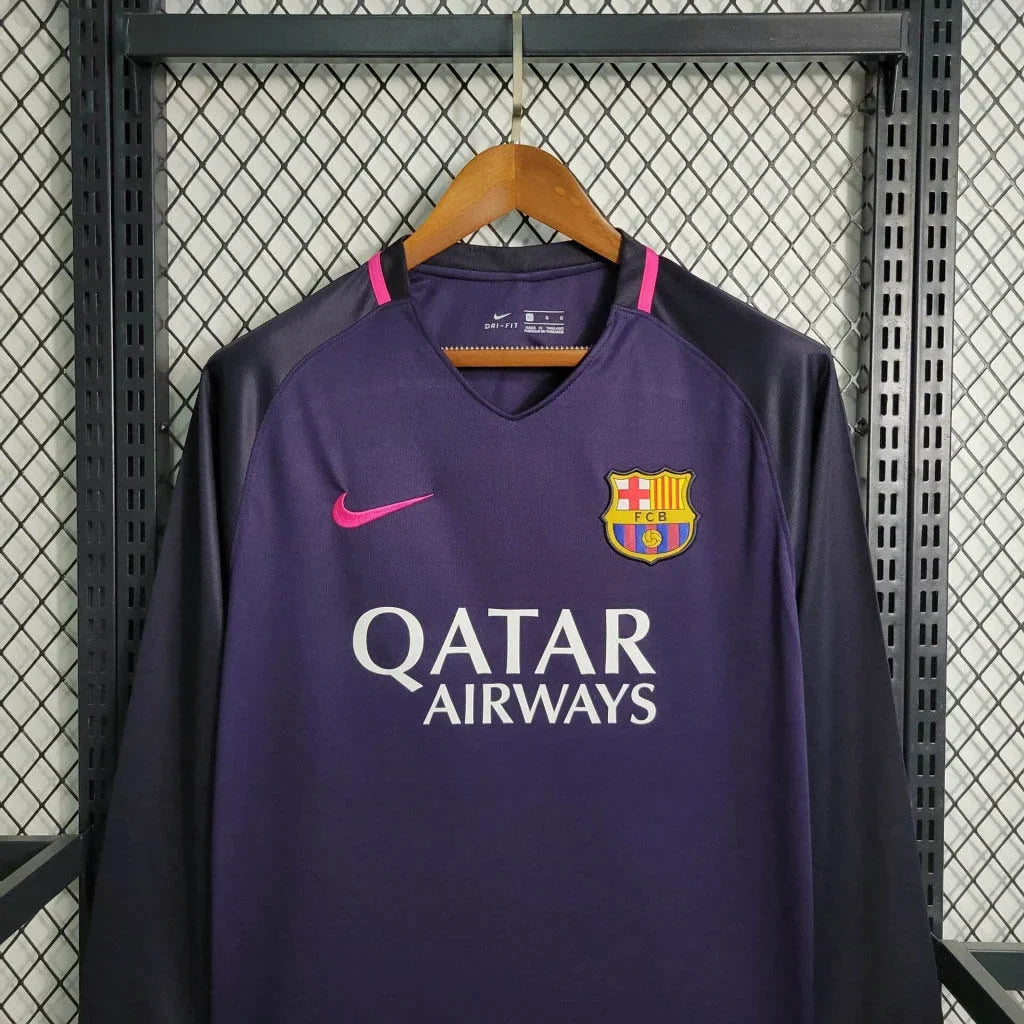 2016/2017 Retro Barcelona Away Jersey Long Sleeve