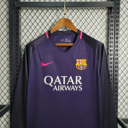 2016/2017 Retro Barcelona Away Jersey Long Sleeve