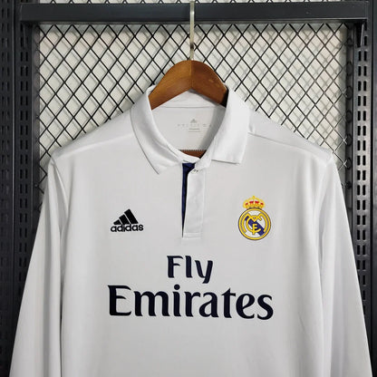2016/2017 Retro Real Madrid Home Jersey Long Sleeve