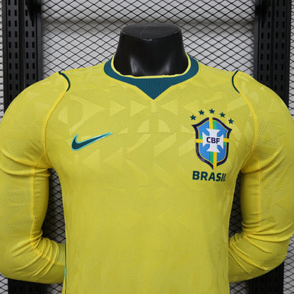 2026 Brazil Home World Cup Kit Long Sleeve Player Version