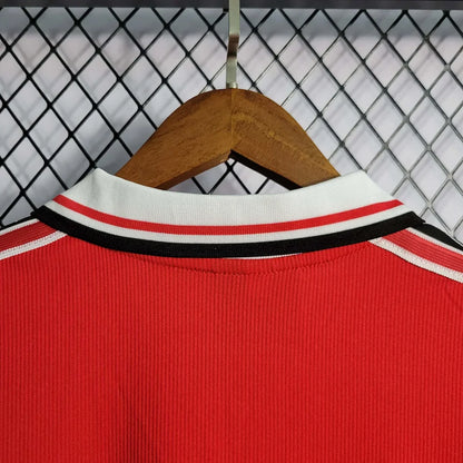 1998/1999 Retro Manchester United Home Jersey Long Sleeve