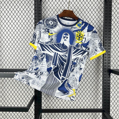 Brazil "Jesus" Blue Limited Jersey