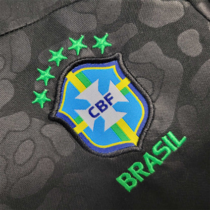 Brazil "Black Leopard" Kids Size Limited Jersey