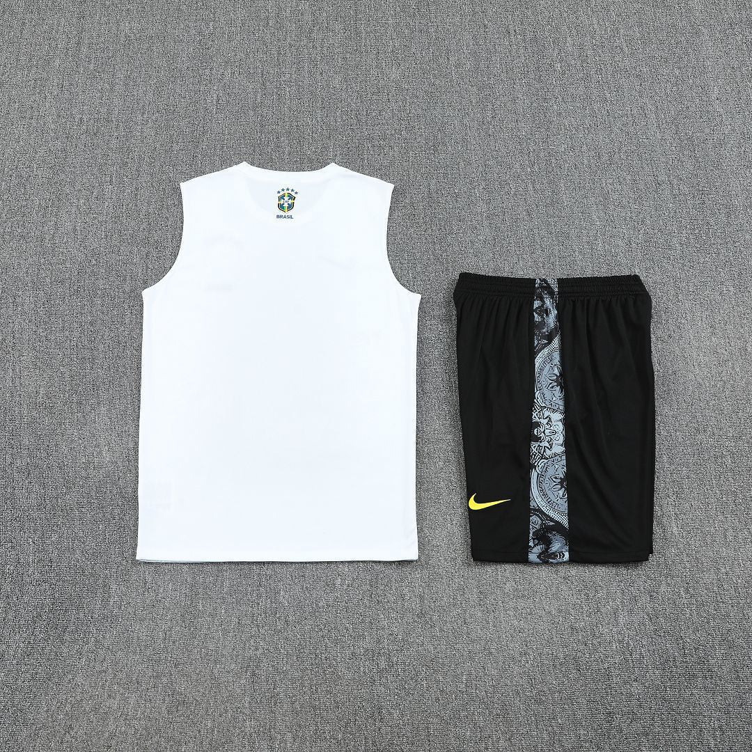 Brazil "Jesus" White Tank Top Set