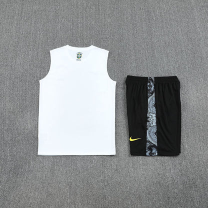 Brazil "Jesus" White Tank Top Set