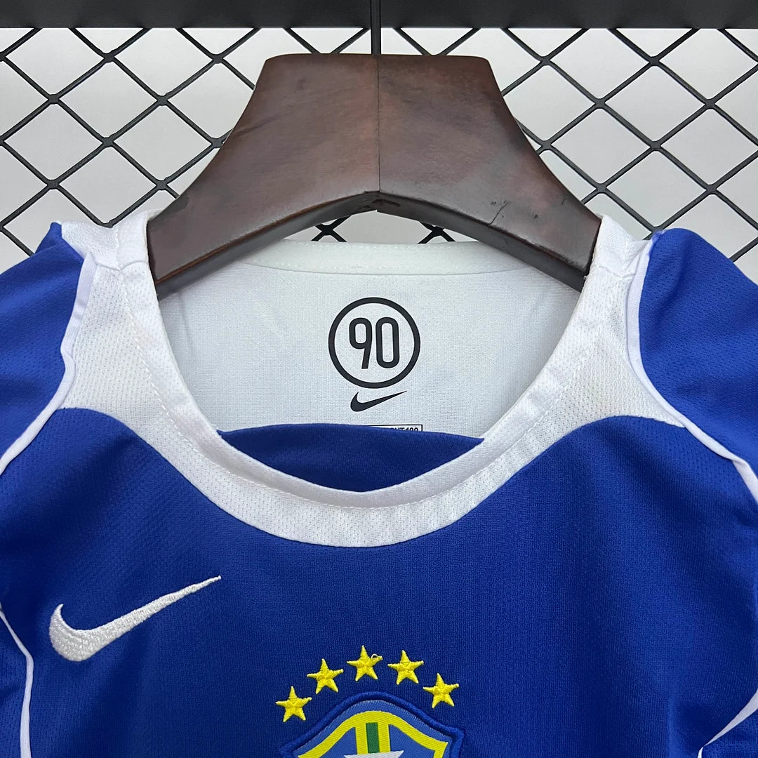 2004 Retro Brazil Away Kit Kids Size