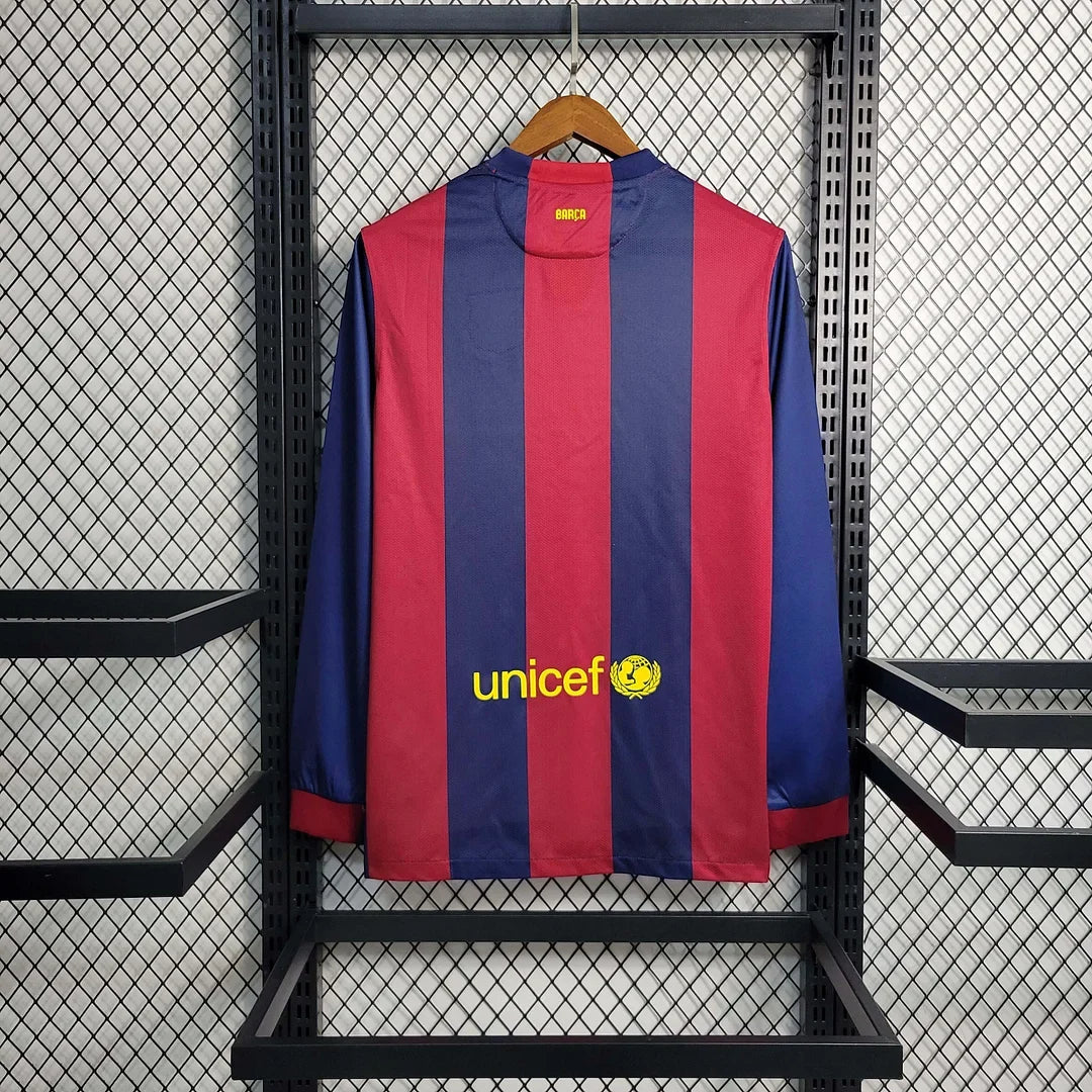2014-2015 Retro Barcelona Home Jersey Long sleeve