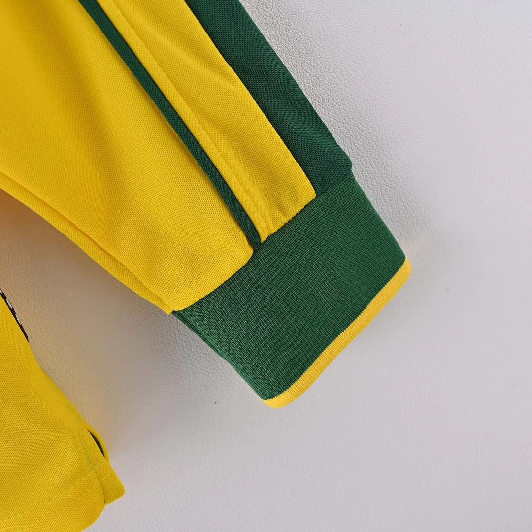 1998 Retro Brazil Home Jersey Long Sleeve