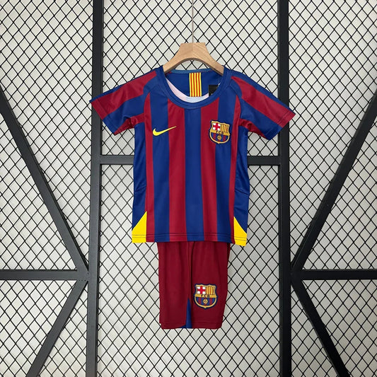 2005/2006 Retro Barcelona Home Jersey Kids Size