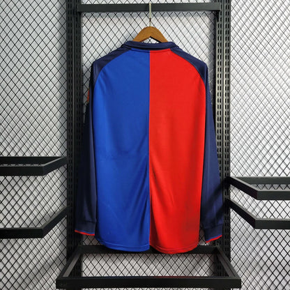1999-2000 Retro Barcelona 100th Anniversary Home Jersey Long Sleeve