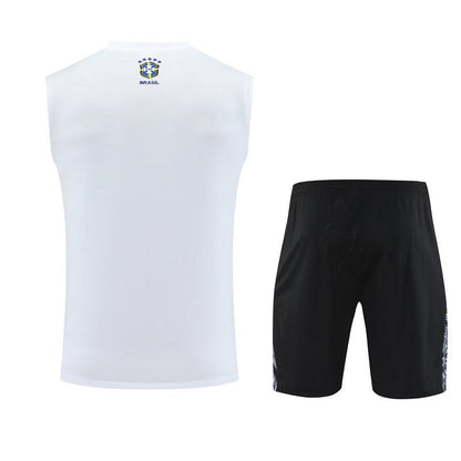 Brazil "Jesus" White Tank Top Set