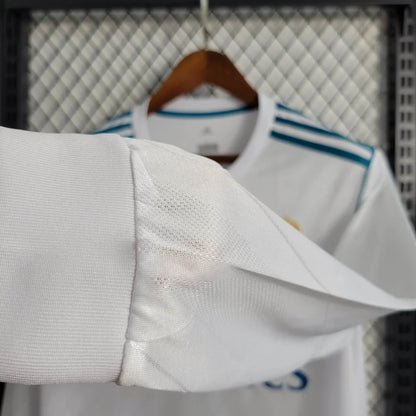 2017-2018 Retro Real Madrid Home Kit Long Sleeve