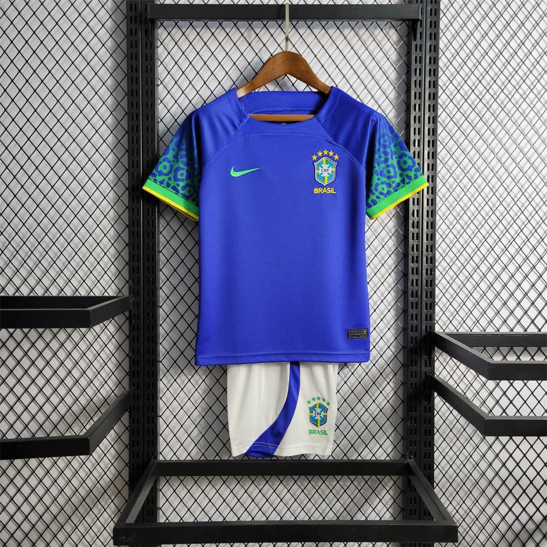 2022 Brazil Away Jersey Kids Size