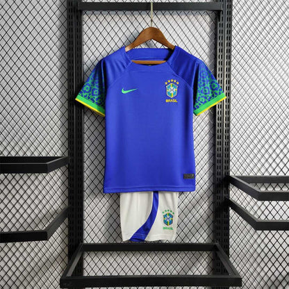 2022 Brazil Away Jersey Kids Size