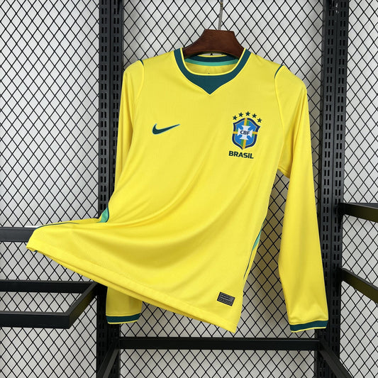 2026 Brazil Home World Cup Kit Long Sleeve Fan Version
