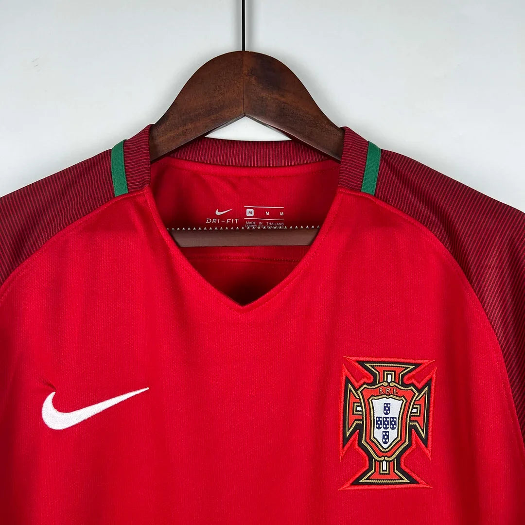 2016 Retro Portugal Home Jersey Long Sleeve