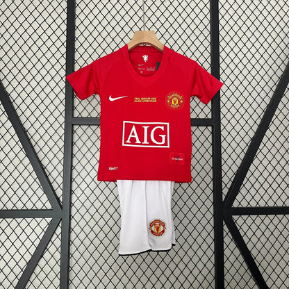 2007/2008 Manchester United Retro Home Jersey Kids Size