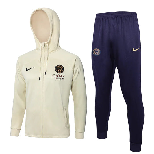 PSG Beige and Dark Blue Tracksuit