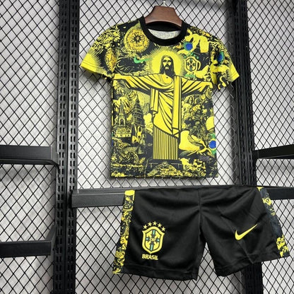 Brazil ”Jesus” Yellow Limited Jersey Kids Size