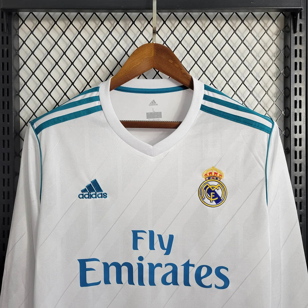 2017-2018 Retro Real Madrid Home Kit Long Sleeve