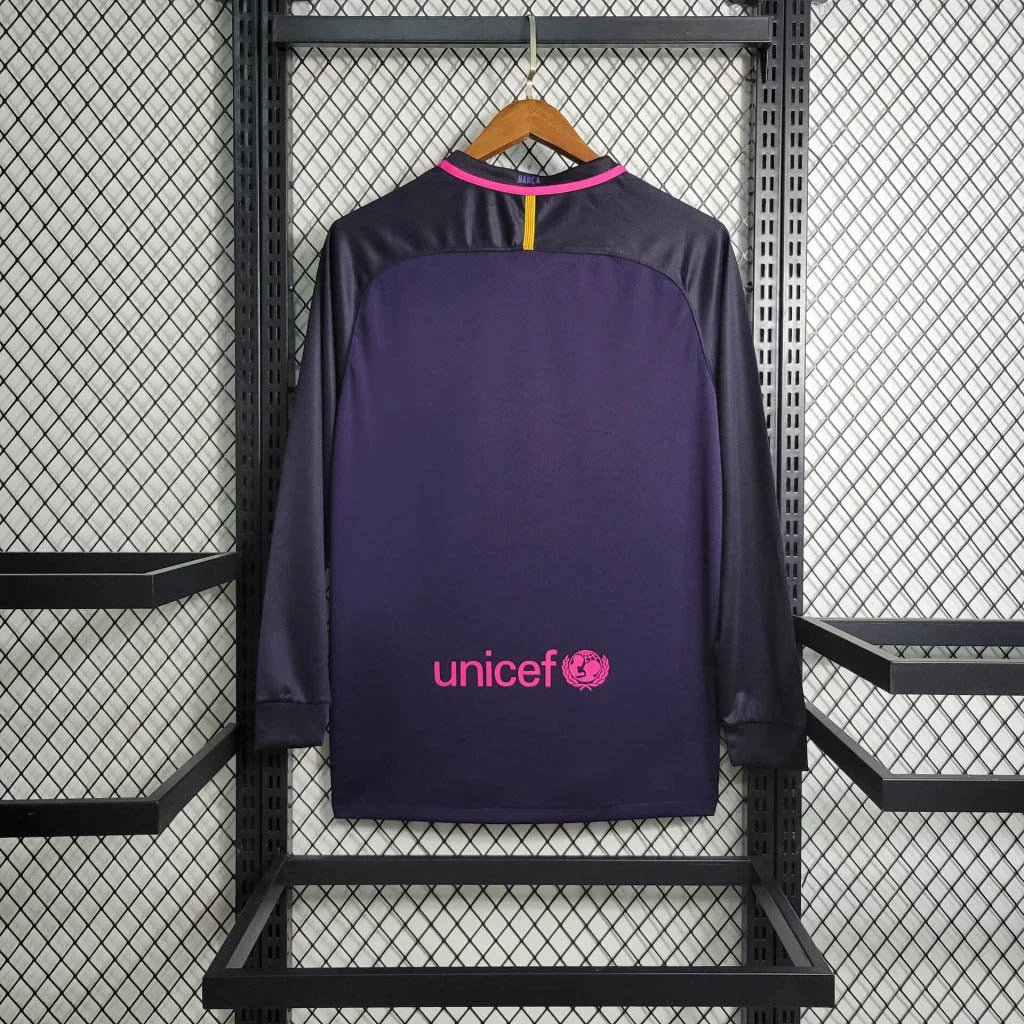 2016/2017 Retro Barcelona Away Jersey Long Sleeve