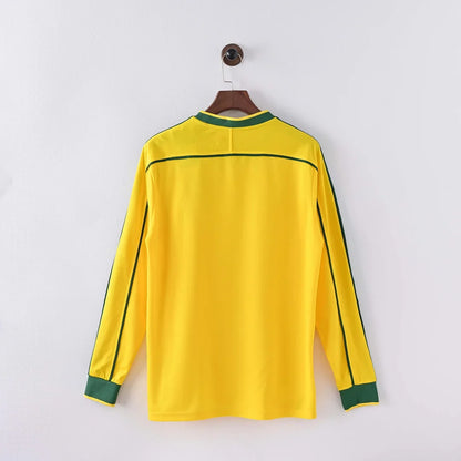 1998 Retro Brazil Home Jersey Long Sleeve