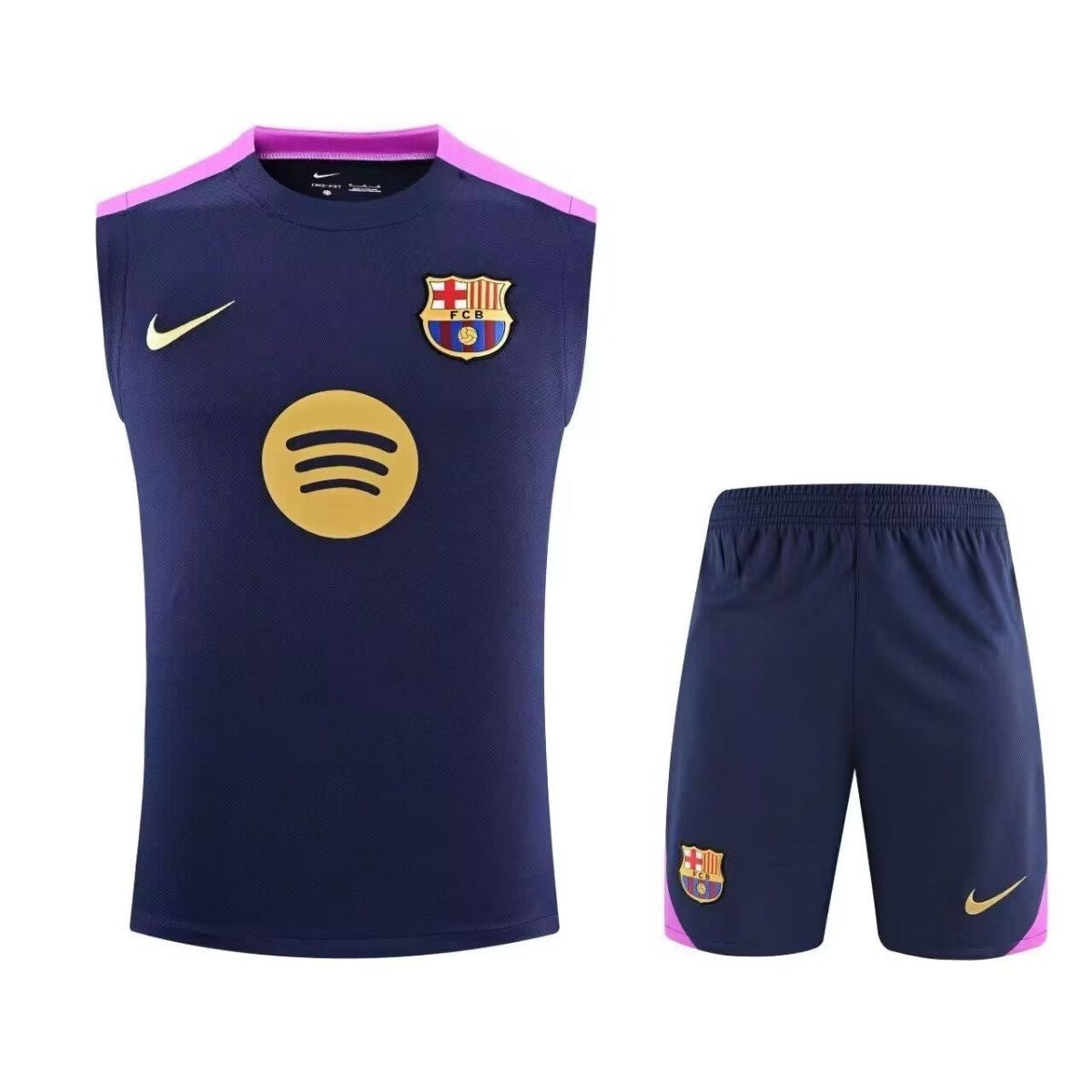 Barcelona Dark Blue Tank Top Set