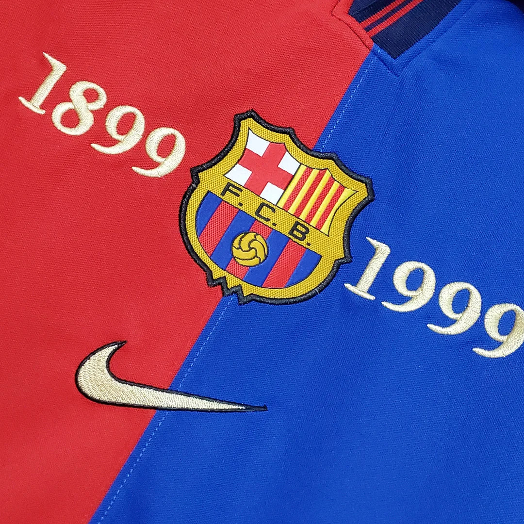 1999-2000 Retro Barcelona 100th Anniversary Home Jersey