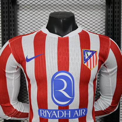 2025/2026 Atletico Madrid Home Long Sleeve