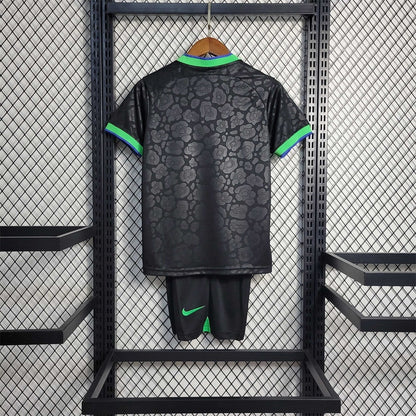 Brazil "Black Leopard" Kids Size Limited Jersey