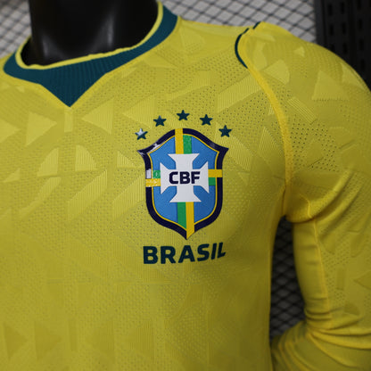 2026 Brazil Home World Cup Kit Long Sleeve Player Version