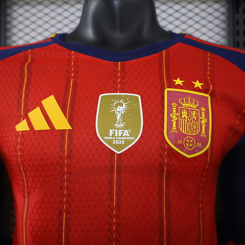 2026 Spain 2 Stars Home World Cup Kit Long Sleeve Player Version