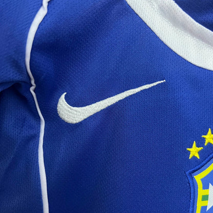 2004 Retro Brazil Away Kit Kids Size