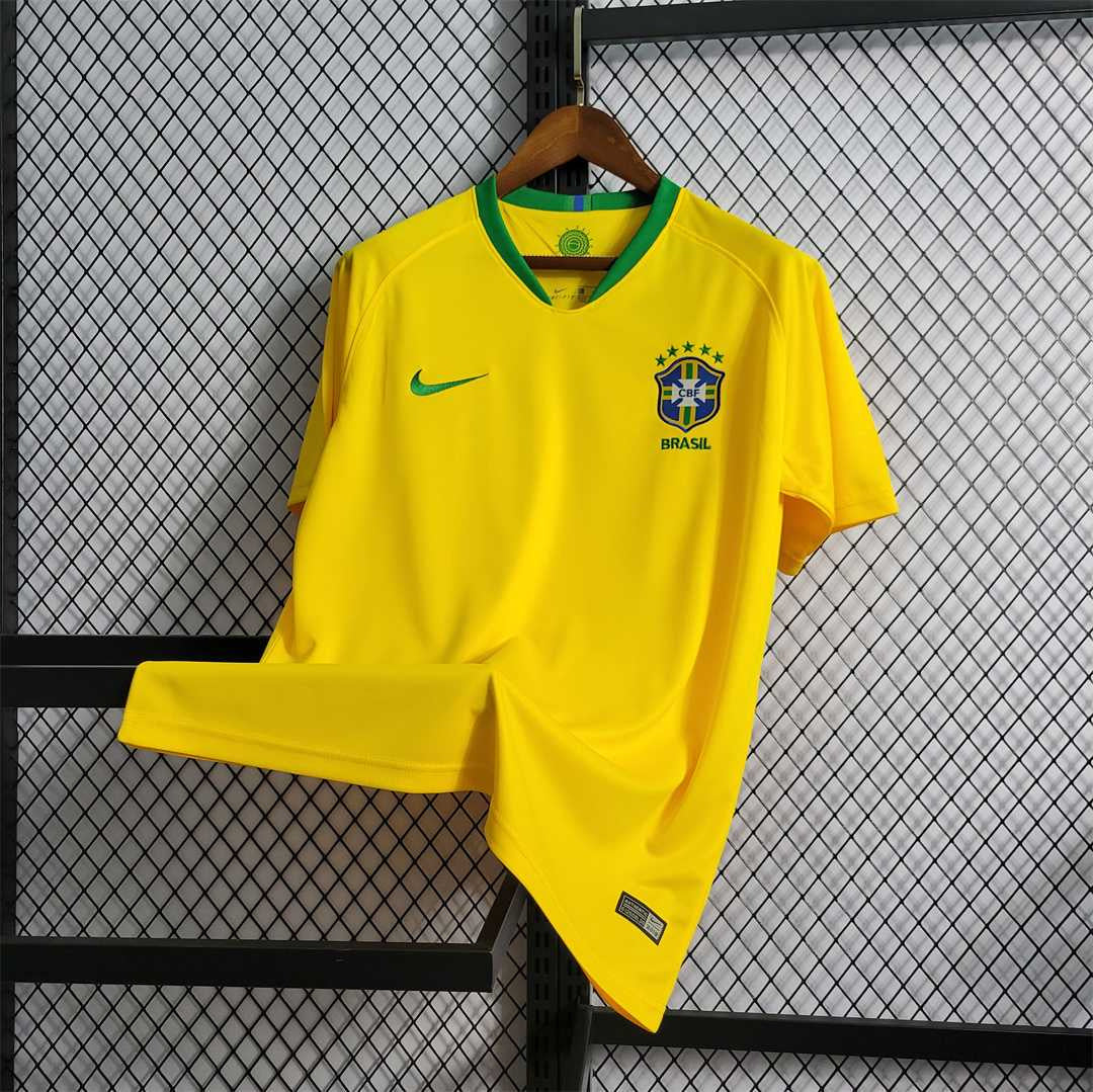 2018 Retro Brazil Home Jersey