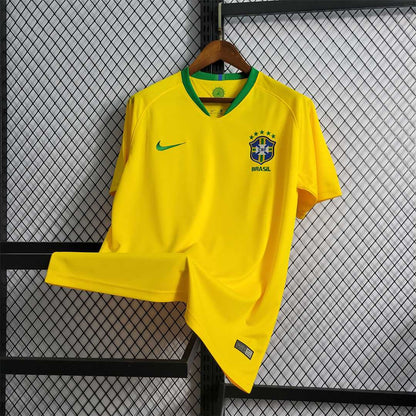 2018 Retro Brazil Home Jersey