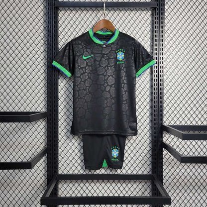 Brazil "Black Leopard" Kids Size Limited Jersey