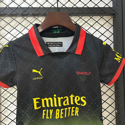 2024/2025 AC Milan X Off White Limited Jersey Kids Size